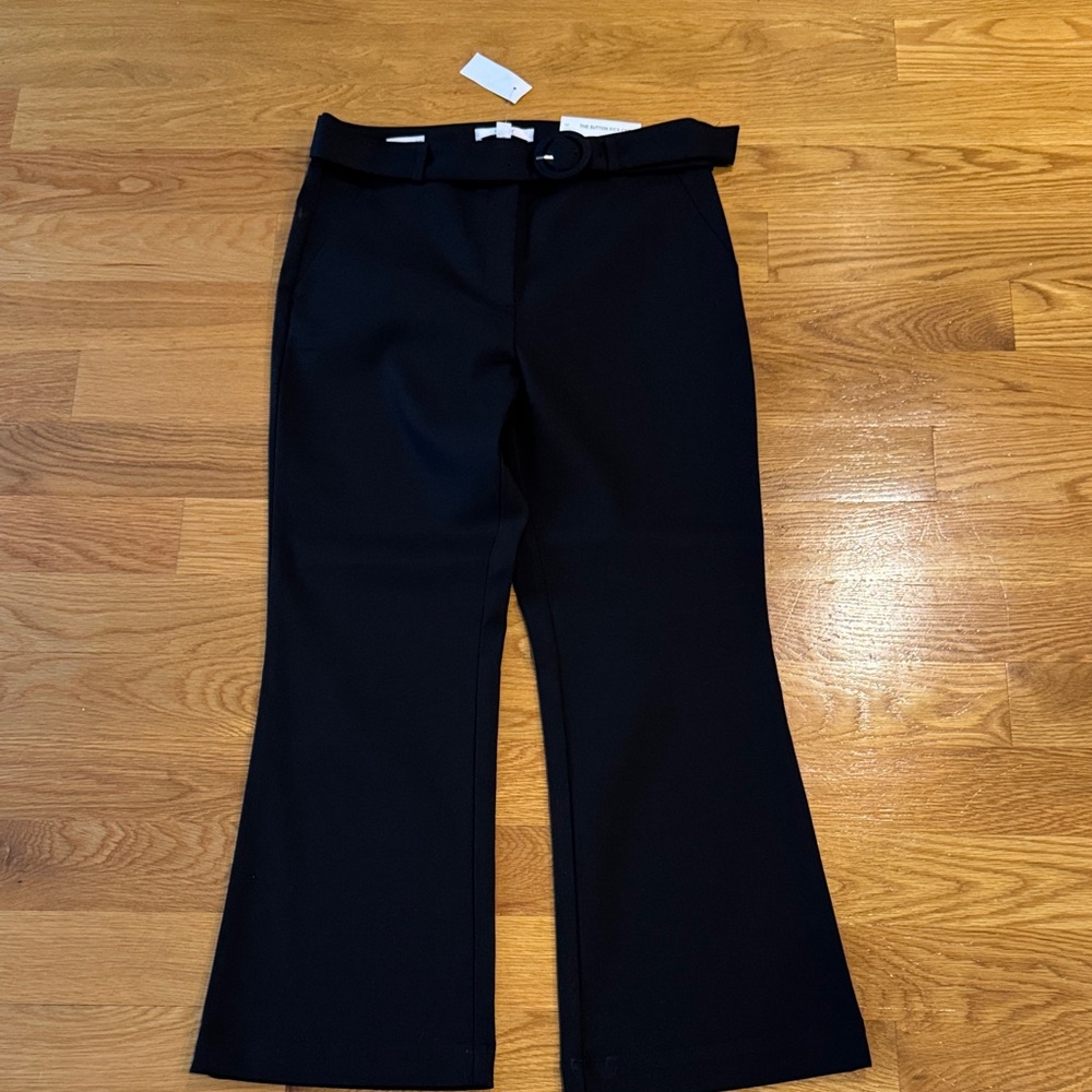LOFT Black Sutton Kick Crop Curvy